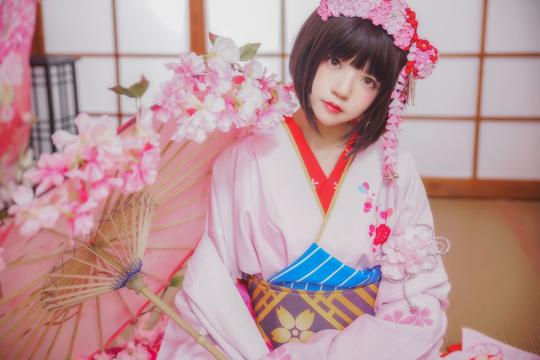 清纯和服美少女唯美樱花写真