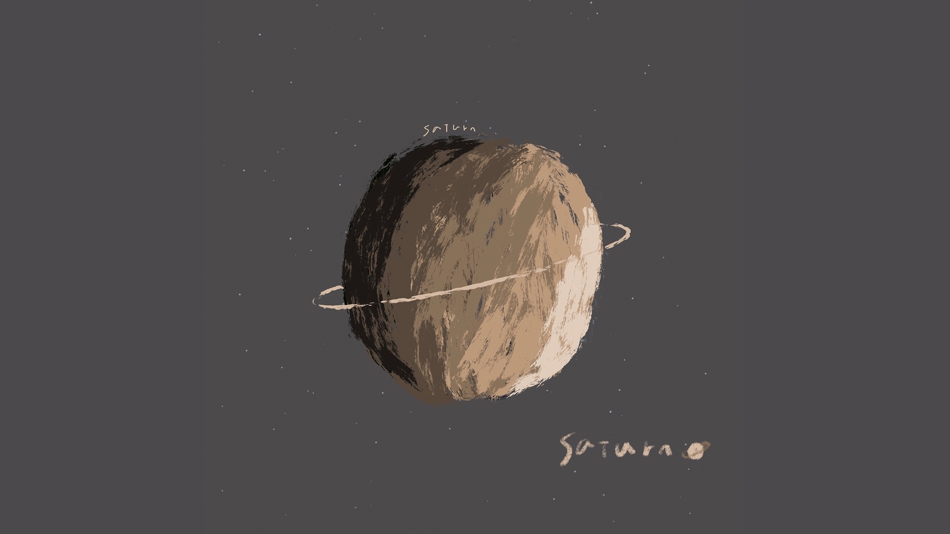 太阳系九大行星简易插画