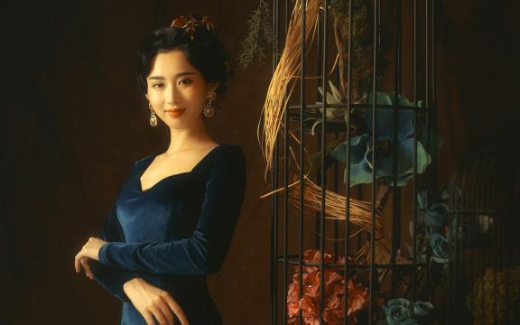 像油画一般的美女