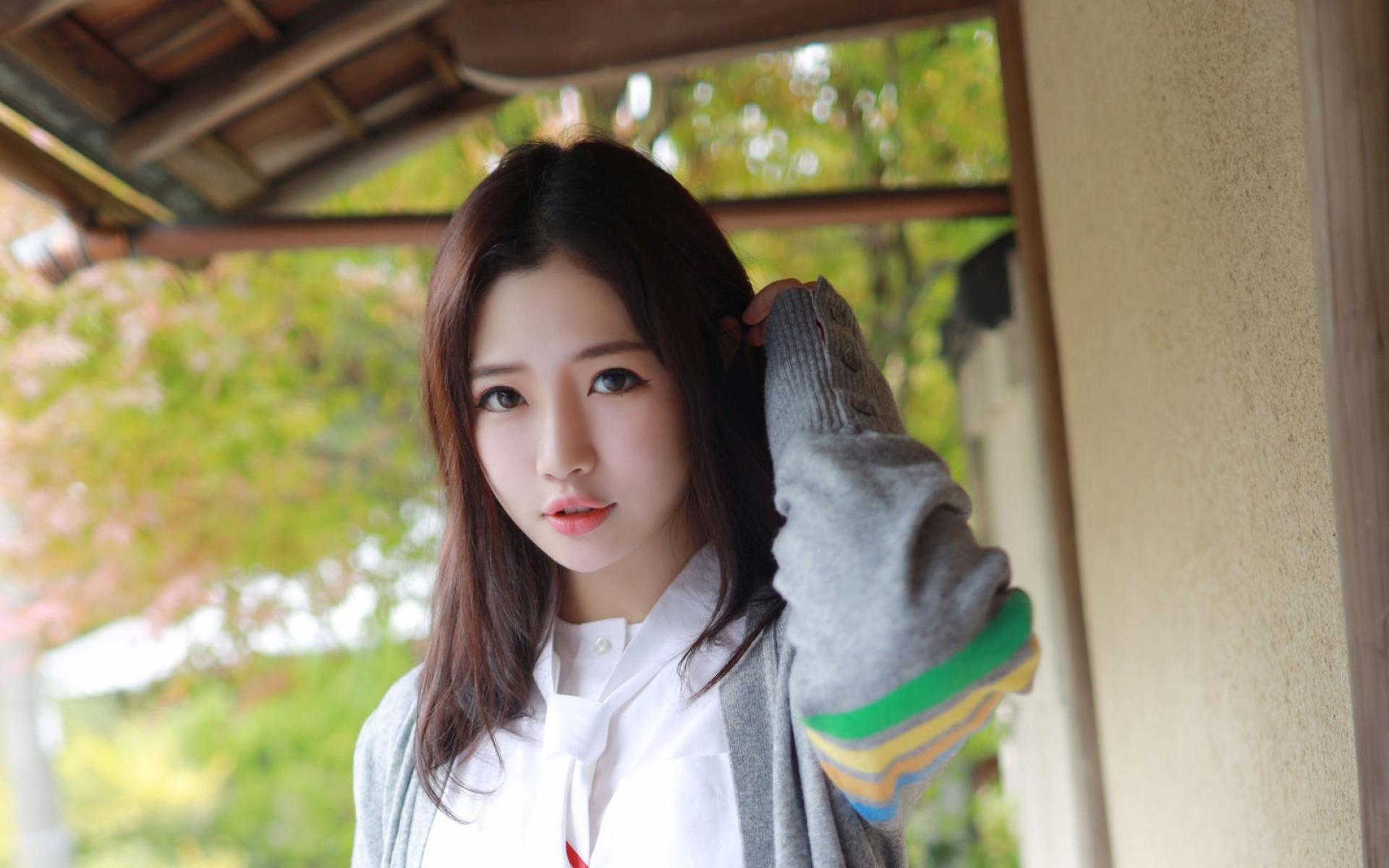清纯美少女室外性感小清新写真