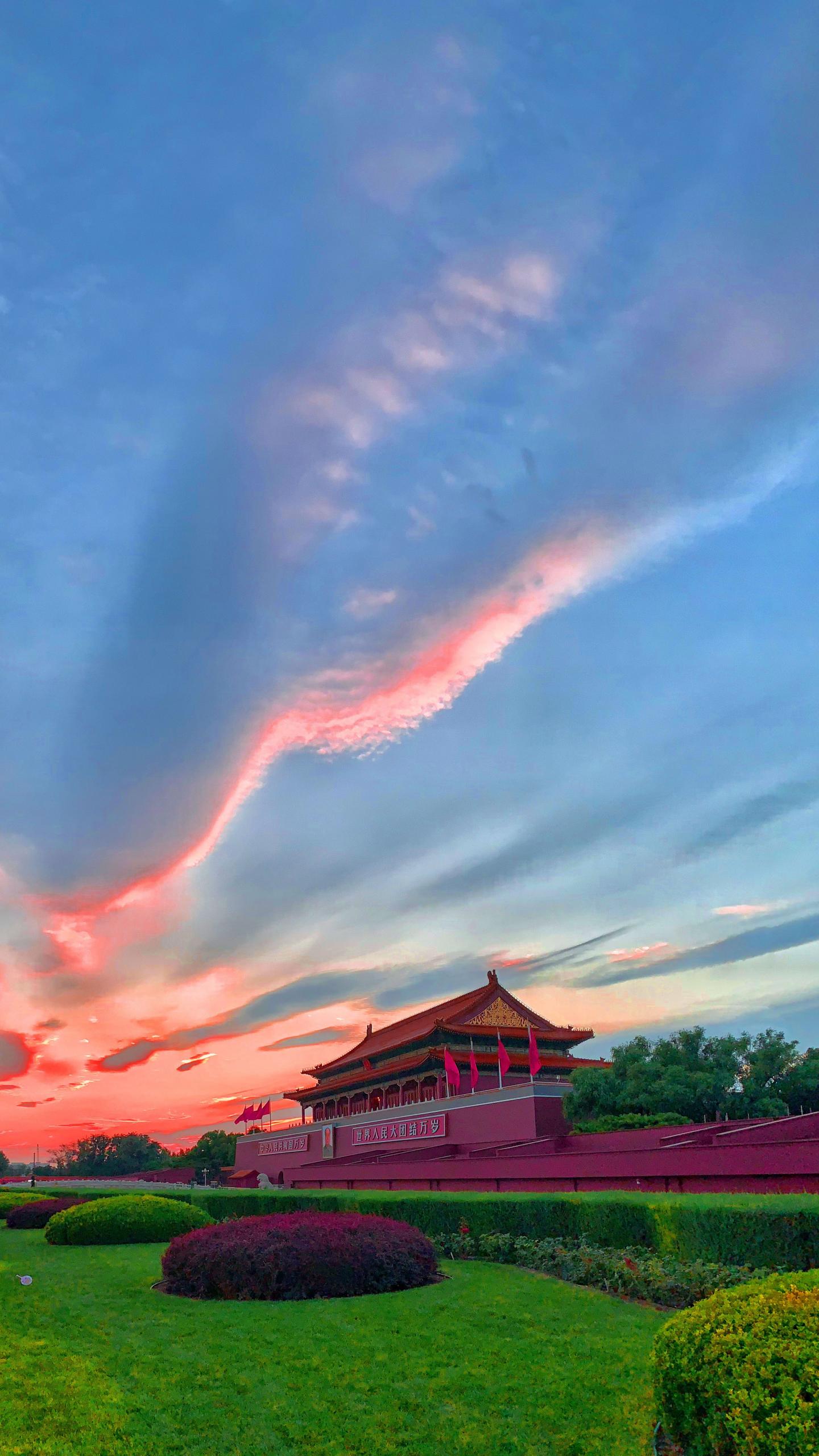 傍晚的天安门