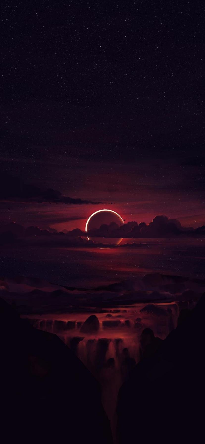 如同末日般的夕阳
