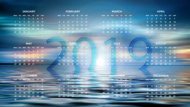 2019全年日历表