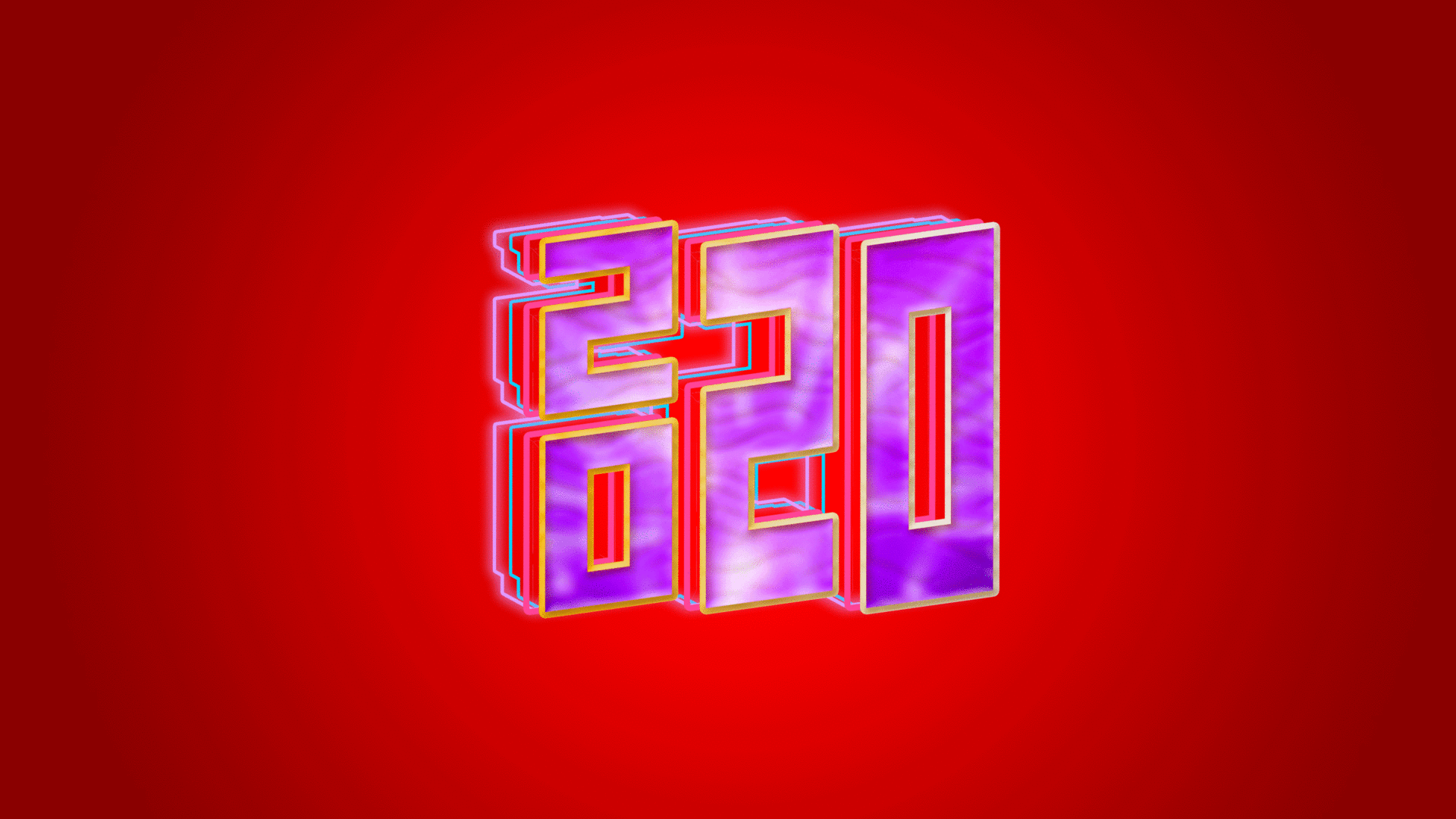 2020年创意个性数字喜庆背景