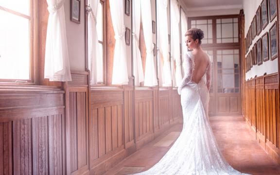 婚纱唯美意境背影写真