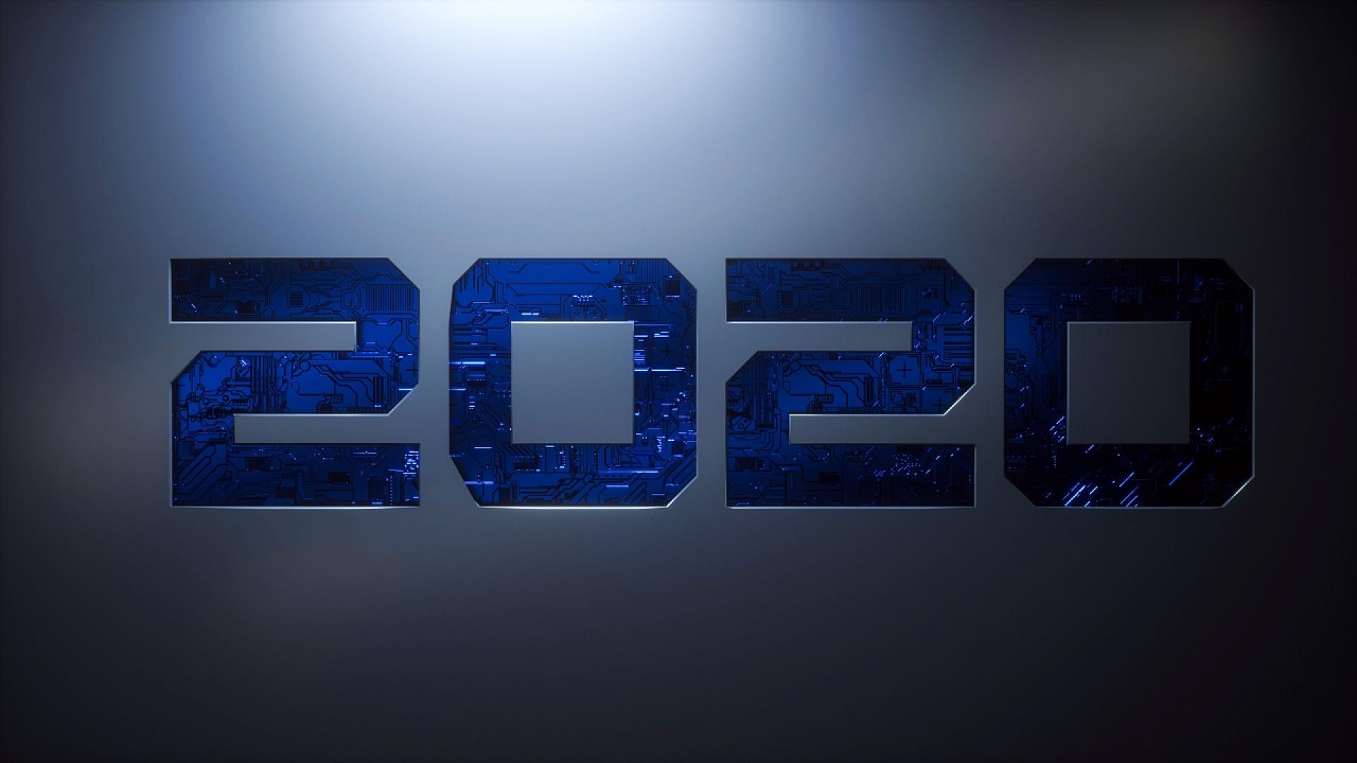 2020鼠年清新个性艺术数字设计