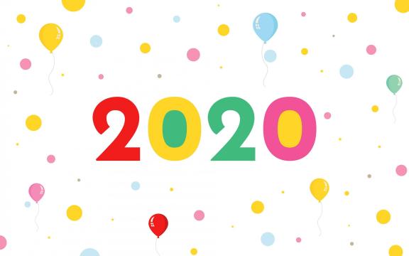 2020鼠年快乐创意数字设计