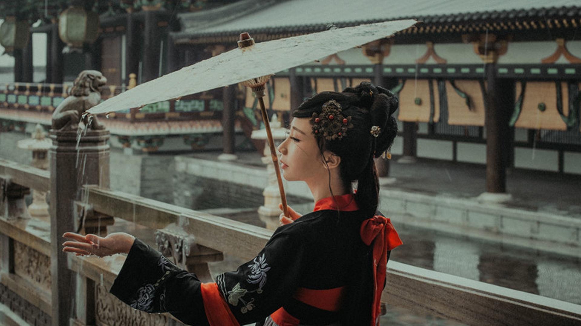 海棠经雨