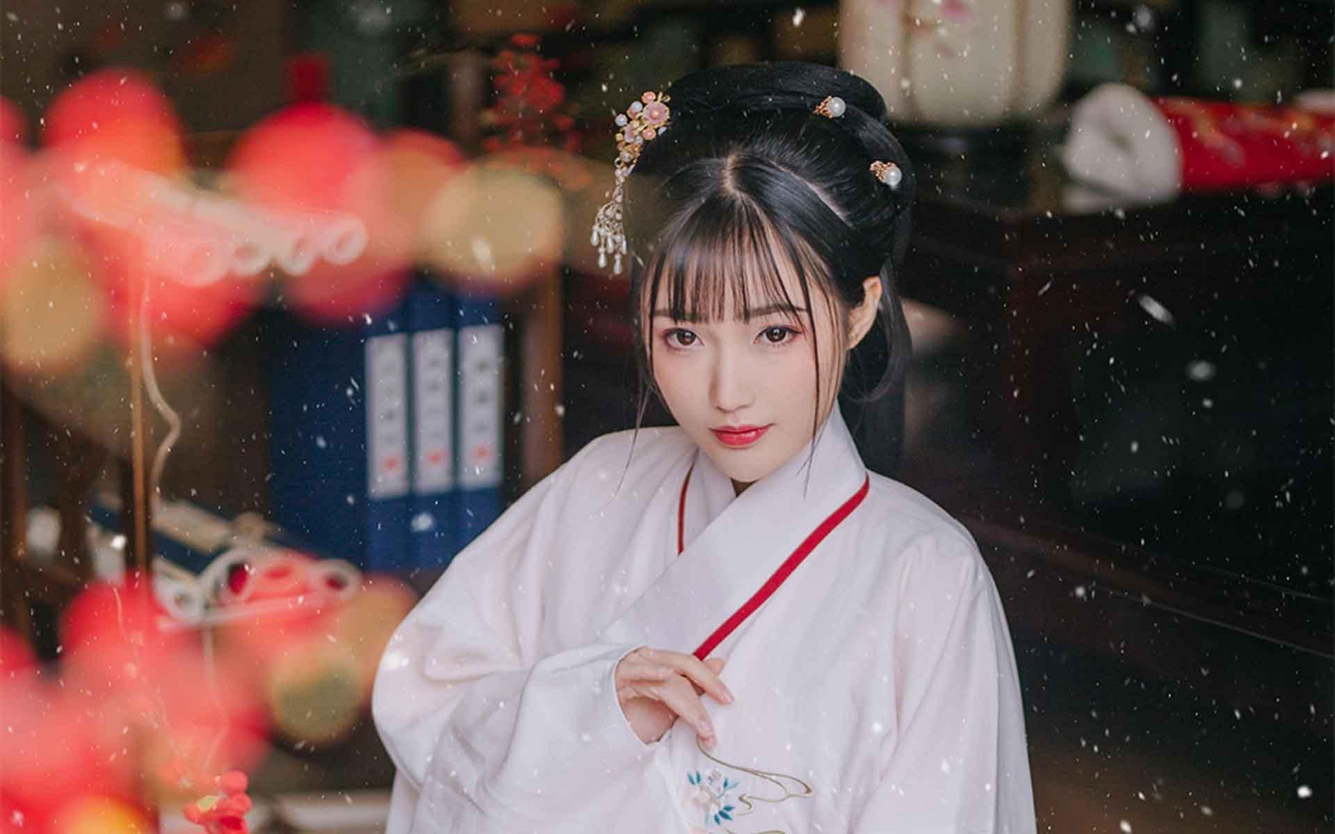 古装唯美汉服美女白皙清纯气质典雅写真