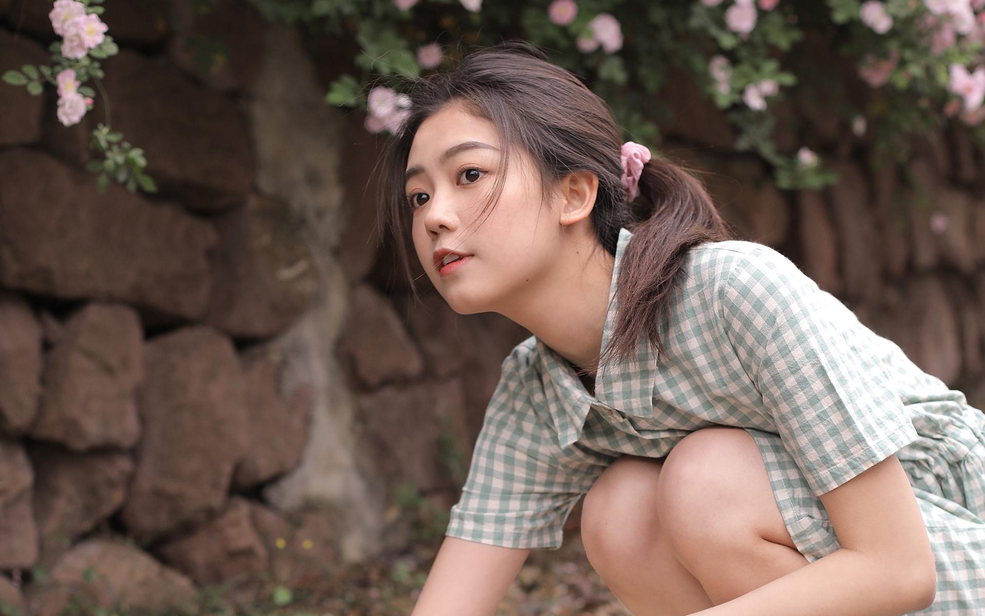 清纯元气少女甜美可爱户外田园魅力写真