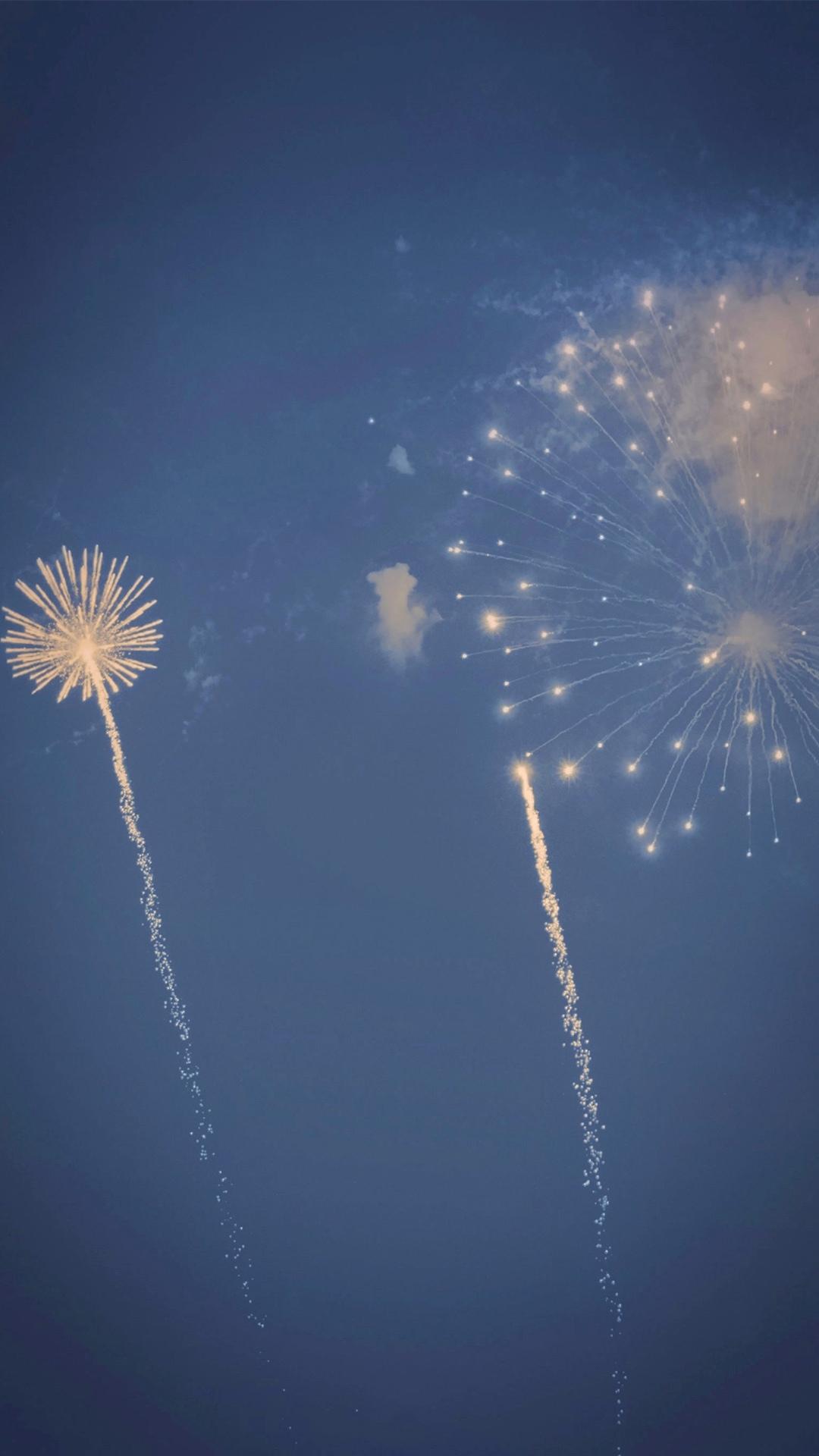 唯美烟花夜空清新摄影