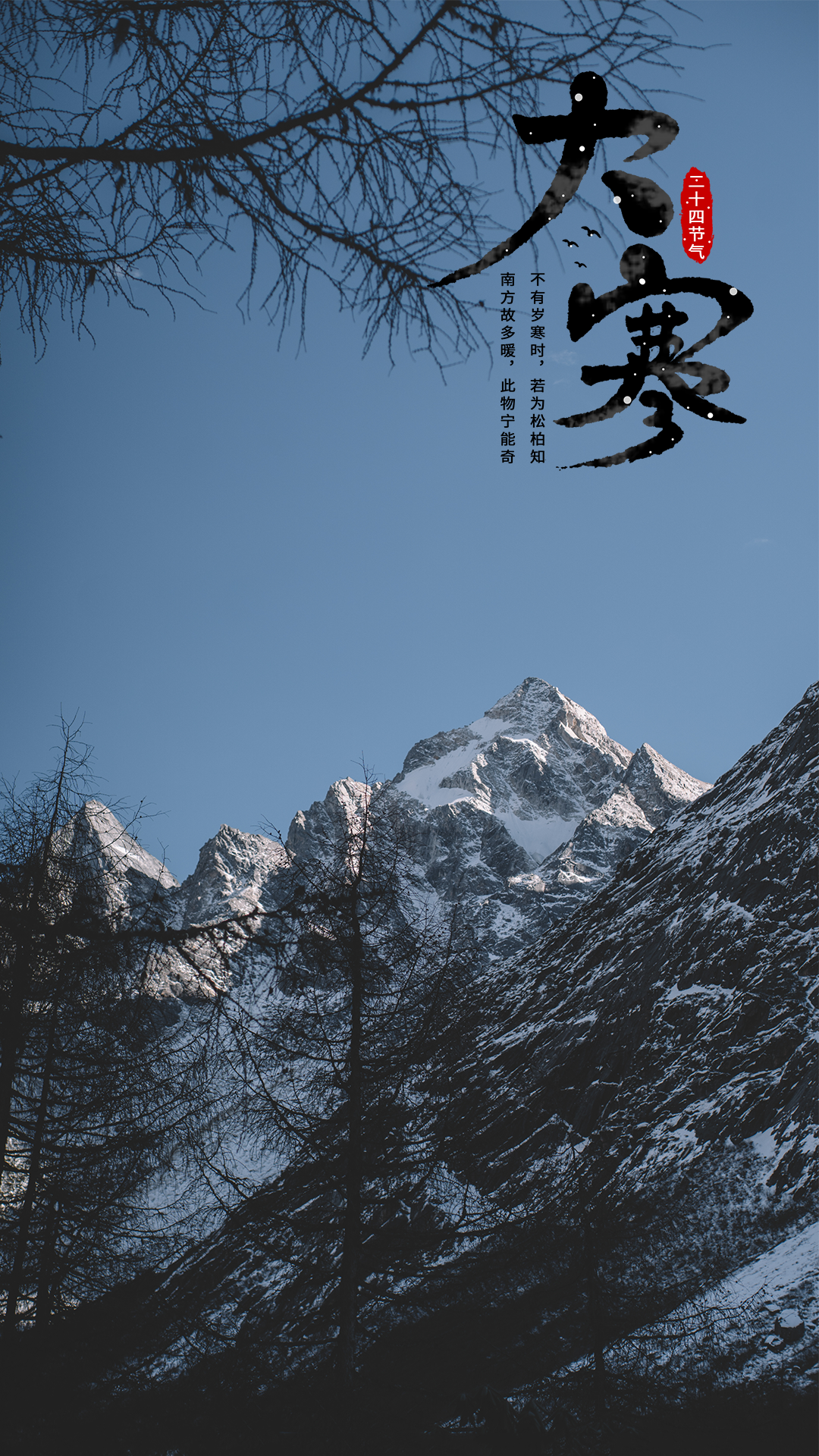 二十四节气之大寒唯美雪山风光
