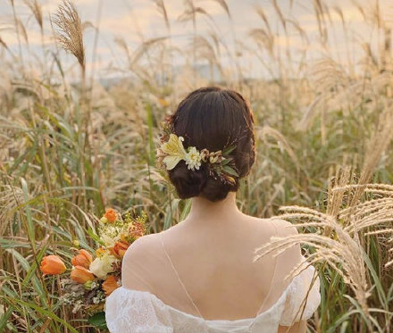 和婚纱绝配的韩系花式编发