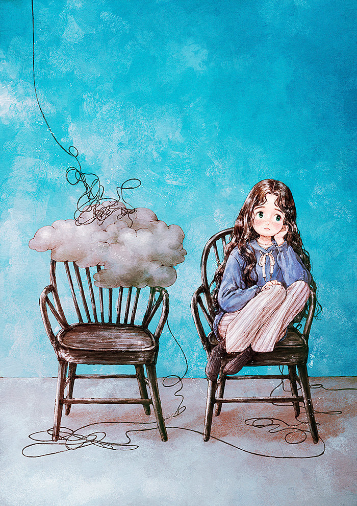 韩国插画师aeppol《森林女孩日记》系列插画