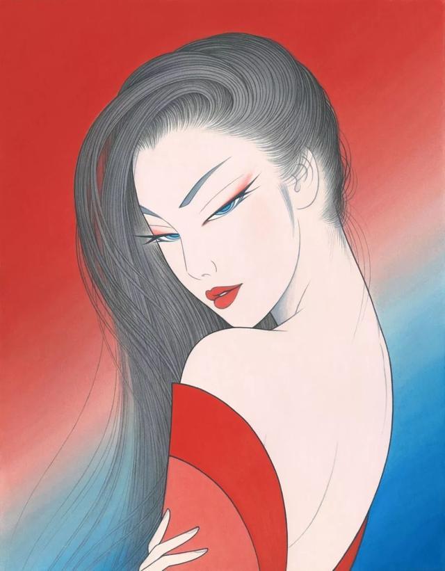插画师鹤田一郎的东方女性