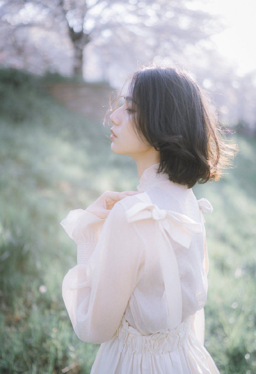 日系风格美女樱花唯美小清新人像写真图片