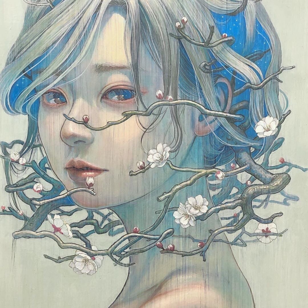 日本艺术家平野美穗的油画
