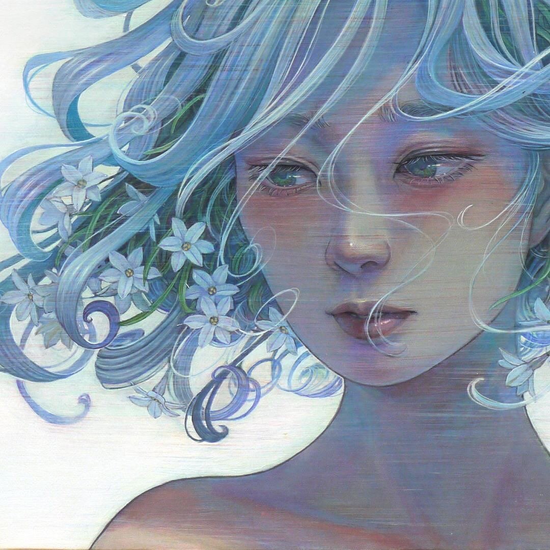 日本艺术家平野美穗的油画