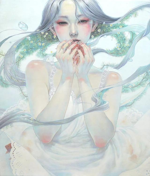 日本艺术家平野美穗的油画二