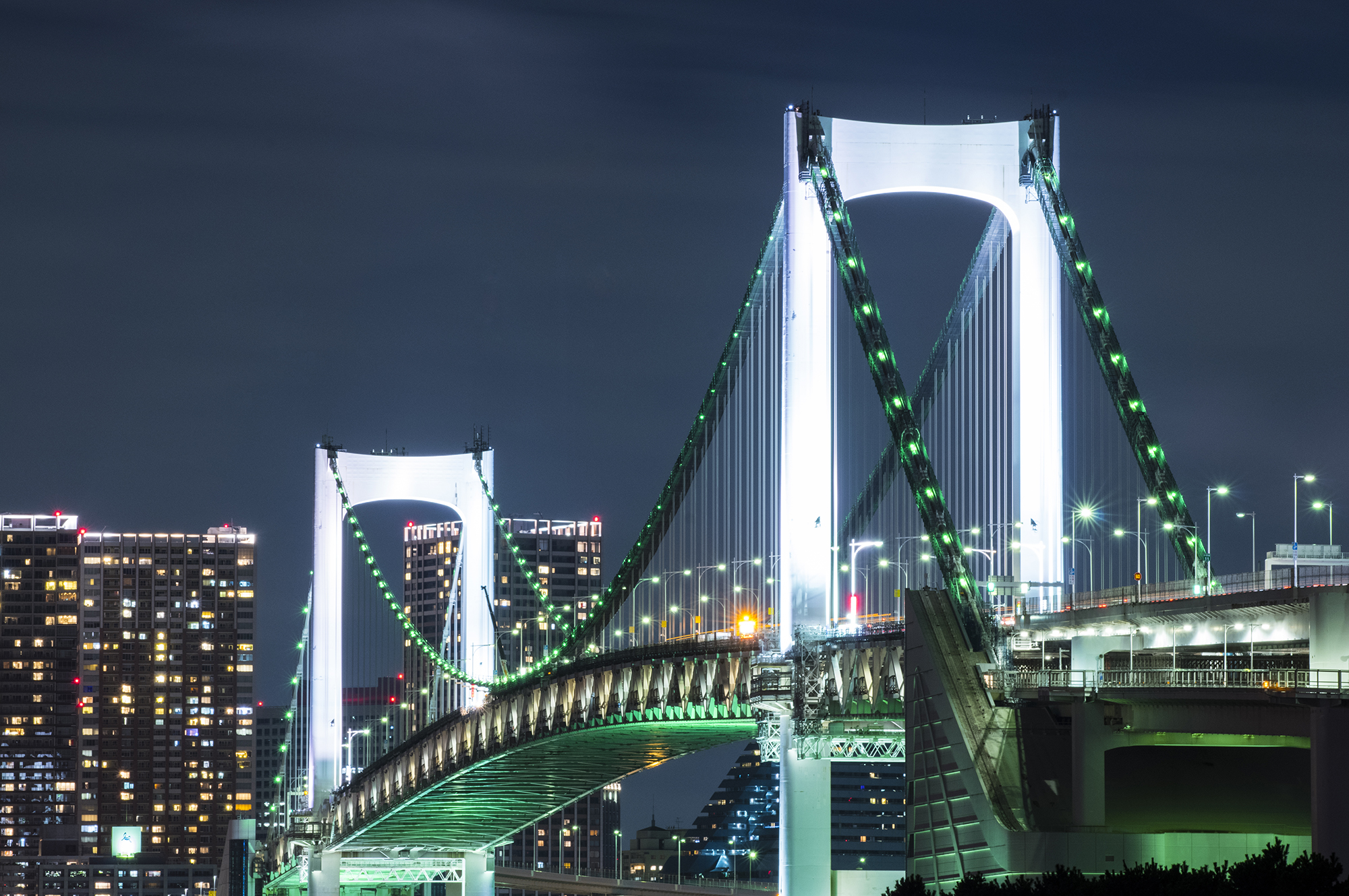 日本彩虹桥夜景