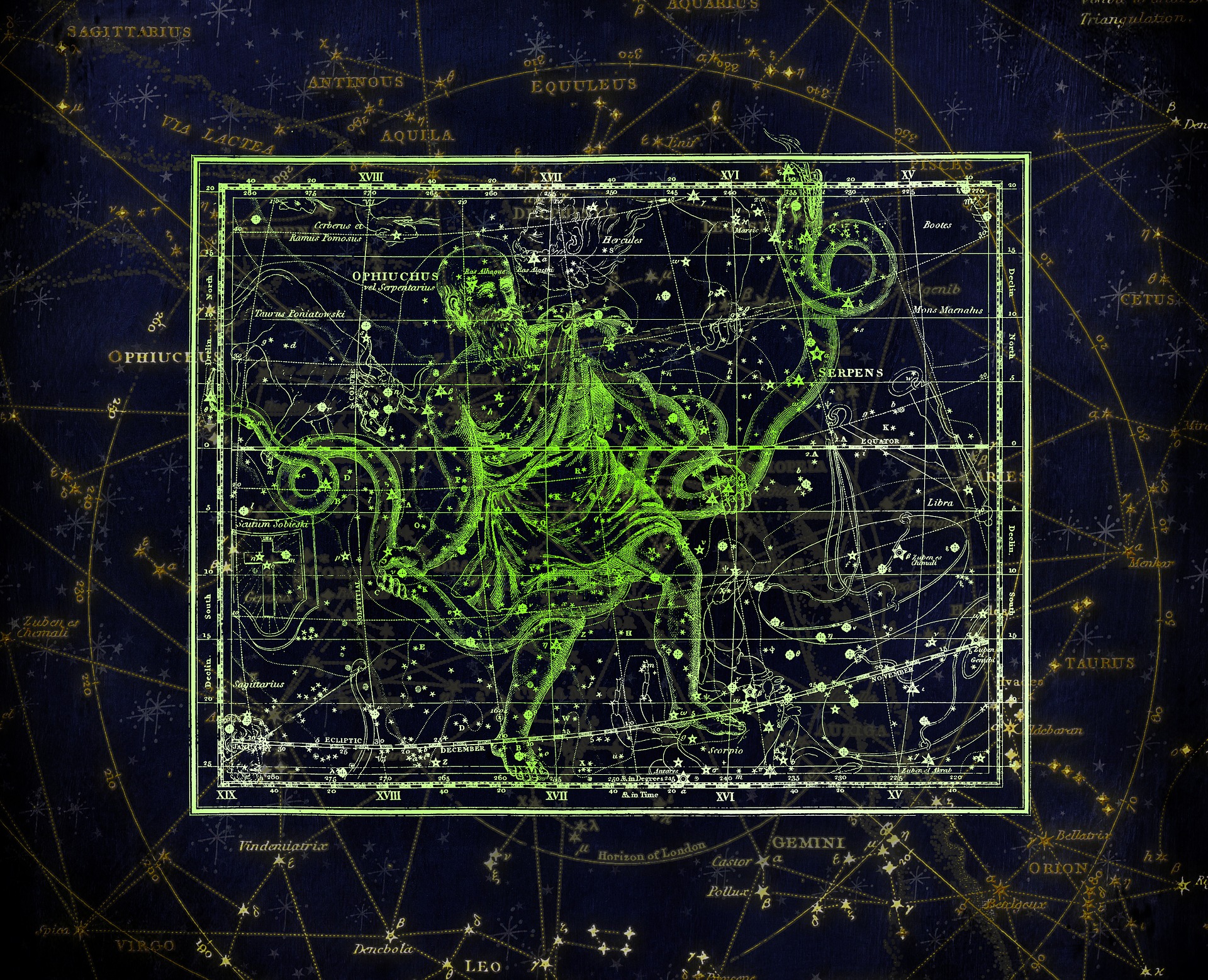 超清星空壁纸蛇夫座