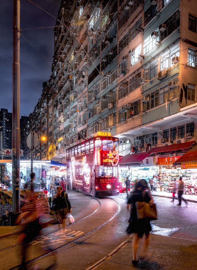 夜晚的香港