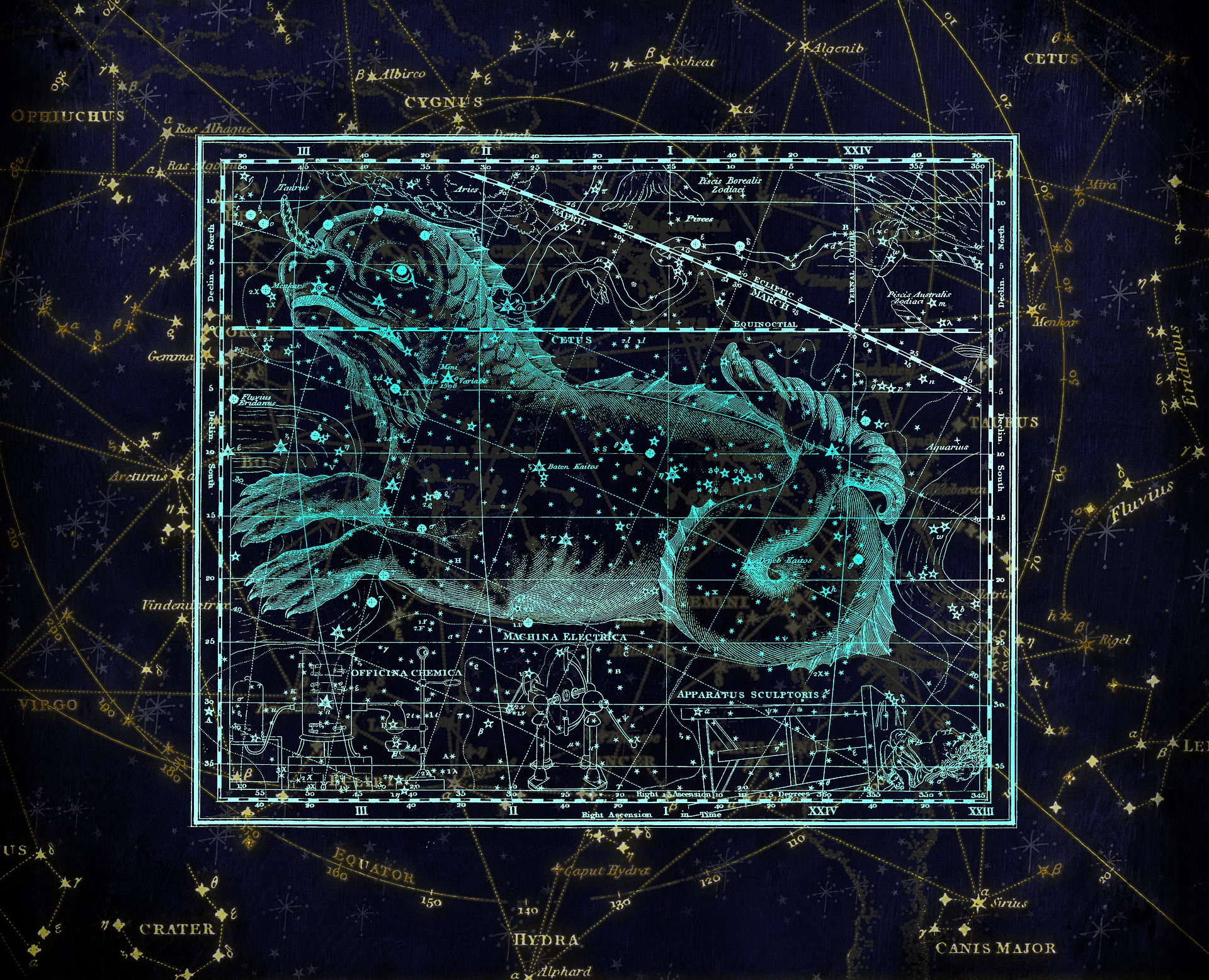 超清星空壁纸鲸鱼座