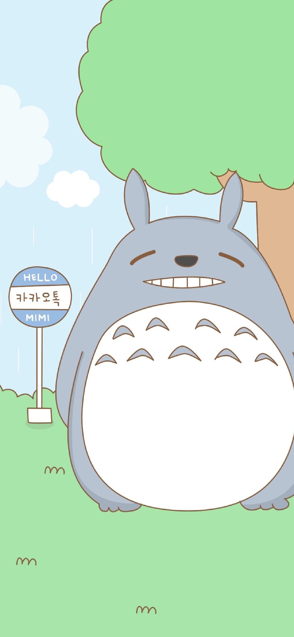 小清新手绘龙猫创意壁纸