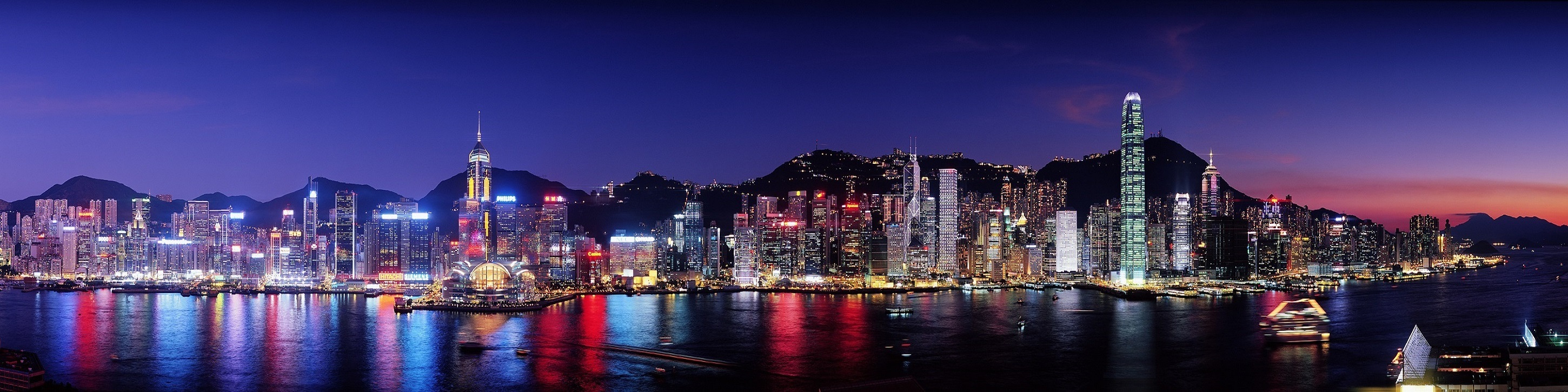 香港城市天际线全景