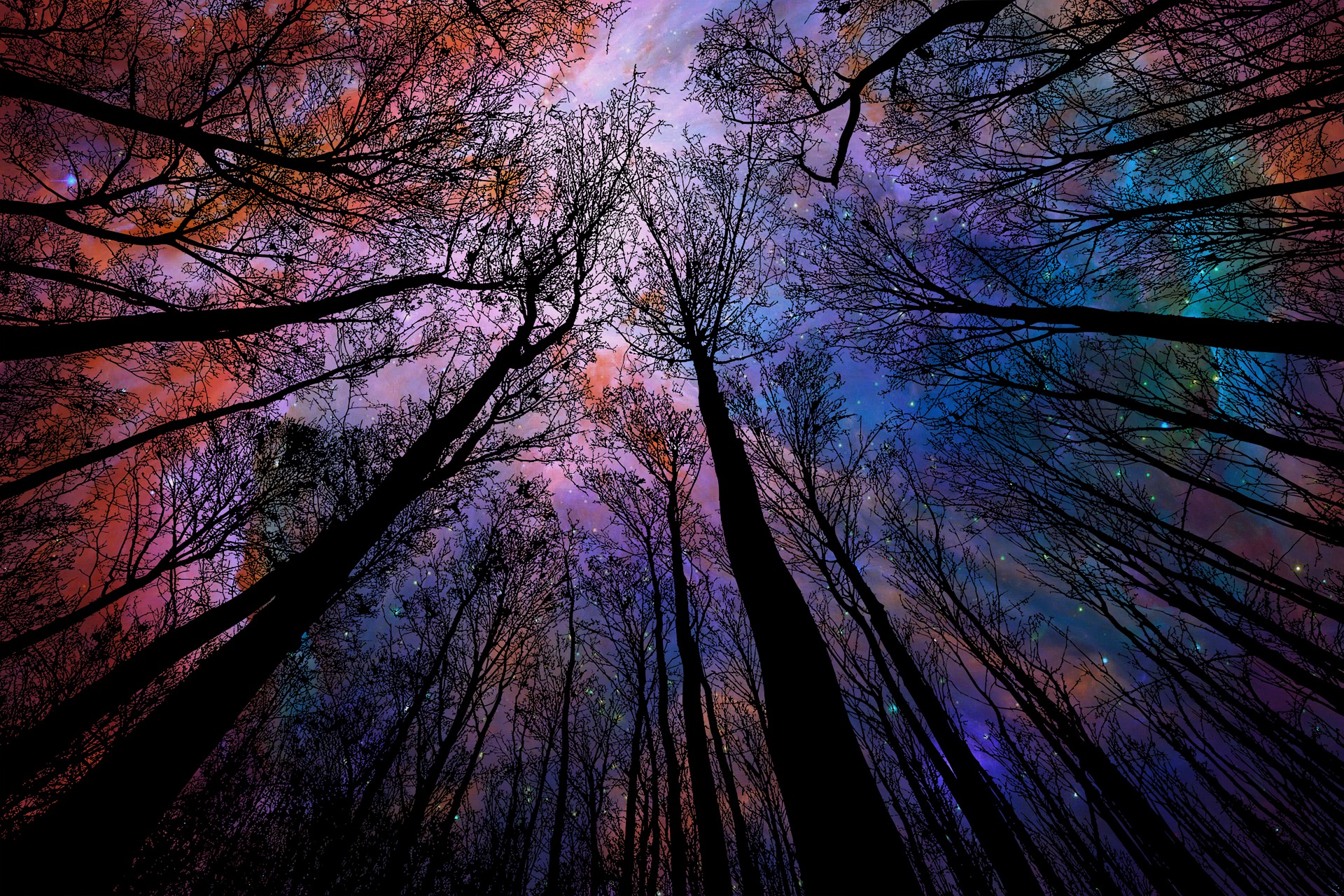 超清风光壁纸满天星斗的天空