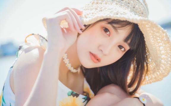 夏日文艺清新女生户外写真
