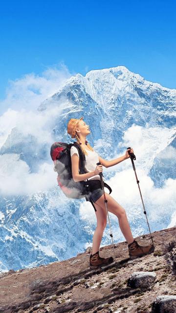 一个人去户外登山