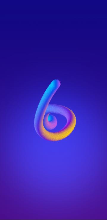 倒计时毛绒质感数字6