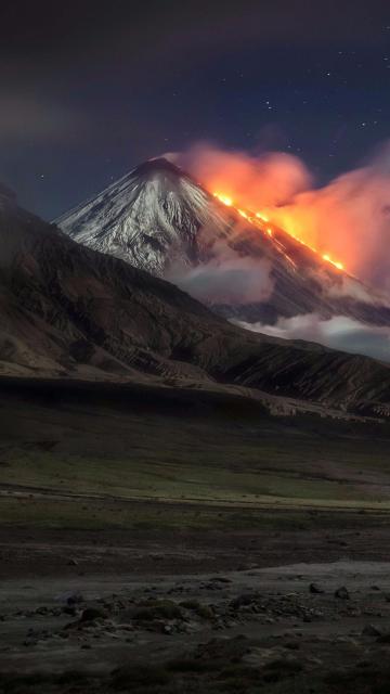 俄罗斯勘察加火山