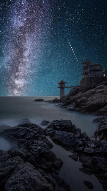 青岛——小麦岛的星空