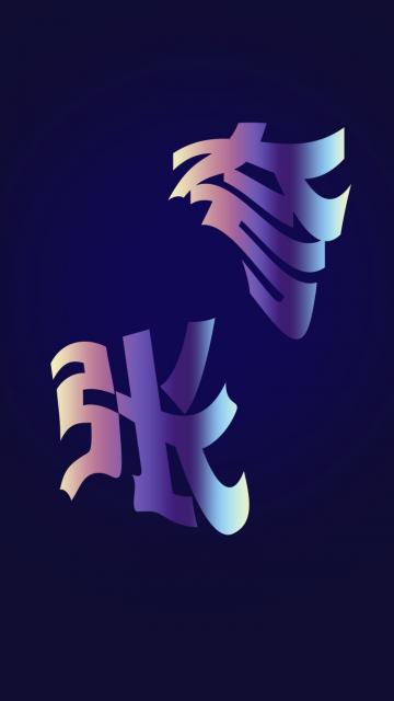 镭射渐变夸张字体设计