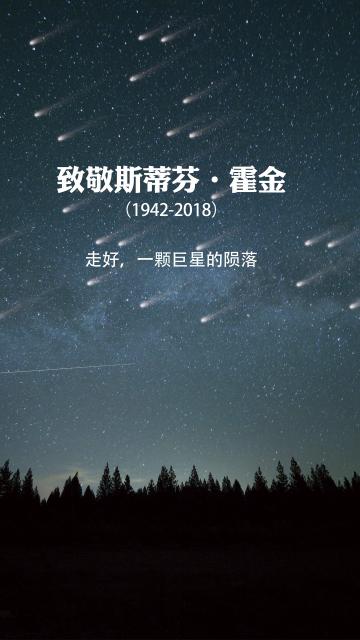 简约大气致敬霍金