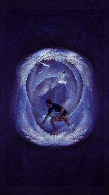 3d梦幻旋涡渐变冲浪