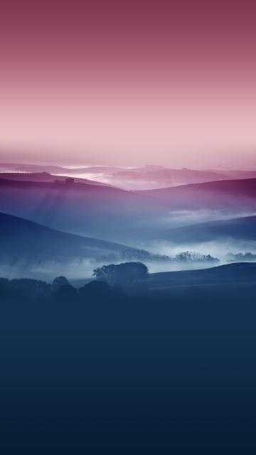 迷雾山景
