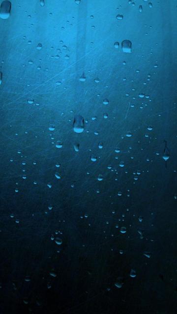 极简蓝色雨