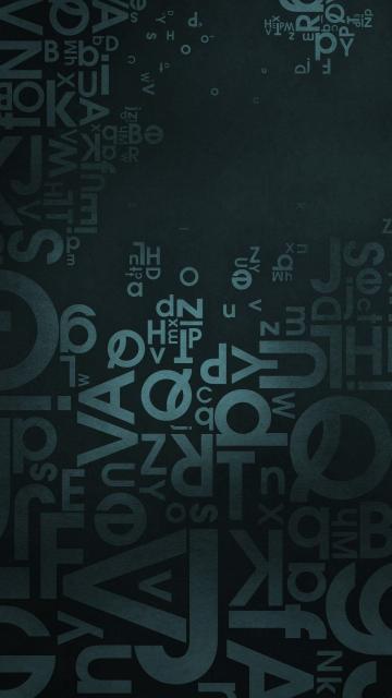 字母蓝色背景