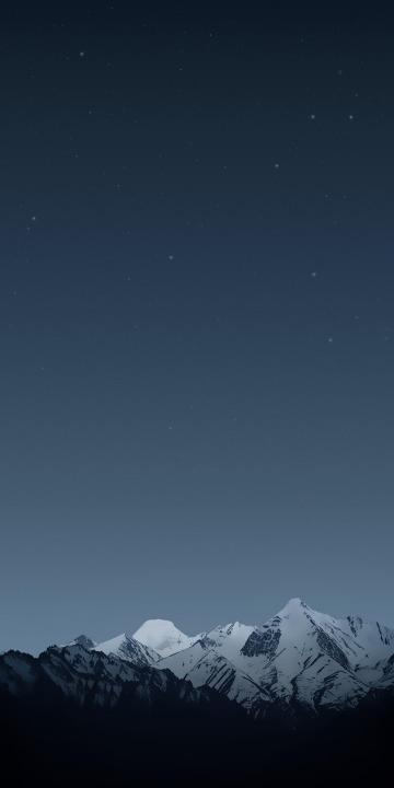 雪山上的星空