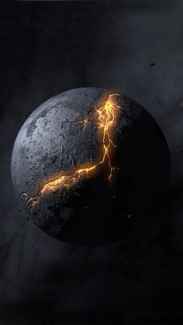 爆炸的抽象星球