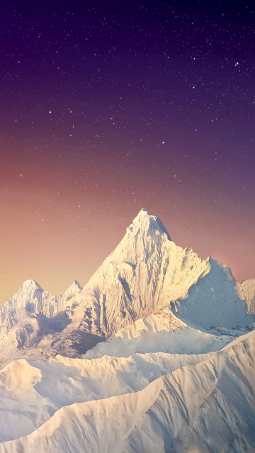 雪山峰星空