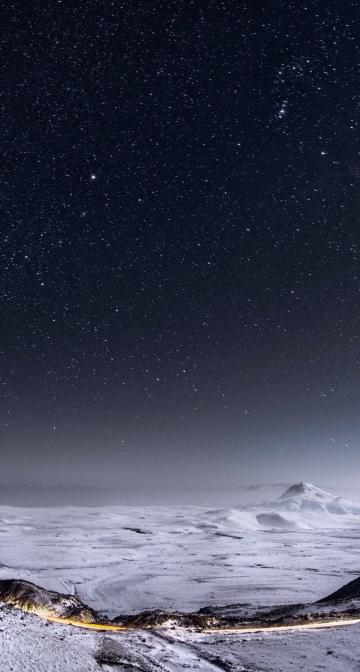 夜星山脉冬季景观