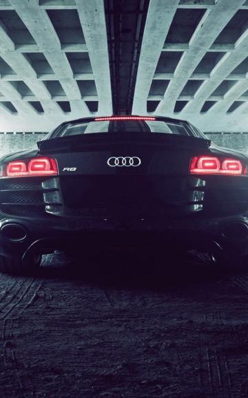 奥迪R8后视图