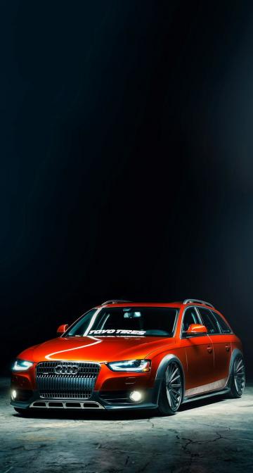 红色奥迪A4 allroad