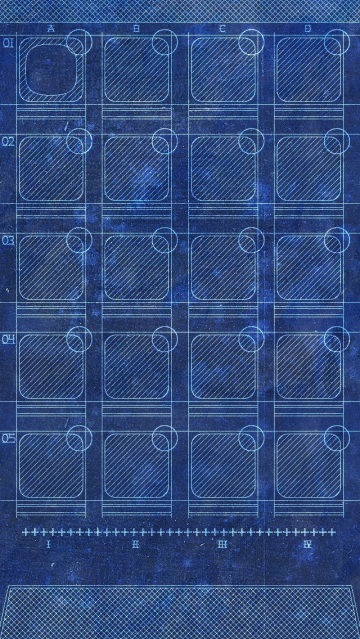 蓝色网格主屏幕