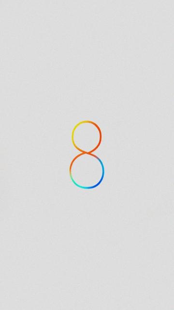 iOS8炫彩徽标白色背景