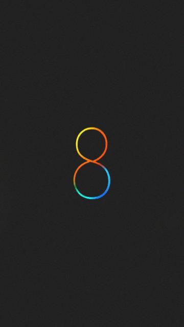 iOS8炫彩徽标黑色背景